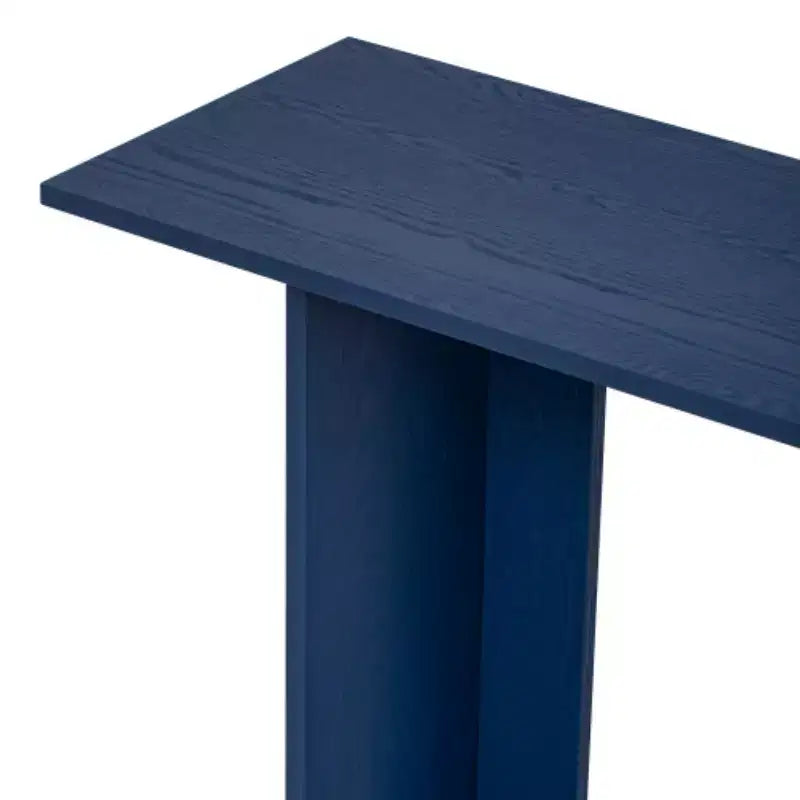 Console moderna ricurva con mensola aperta per ingresso o soggiorno