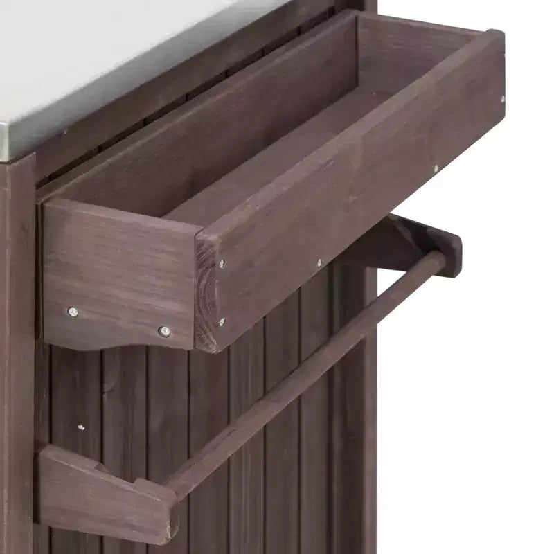 Carrello Barbecue da Esterno con Isola Cucina