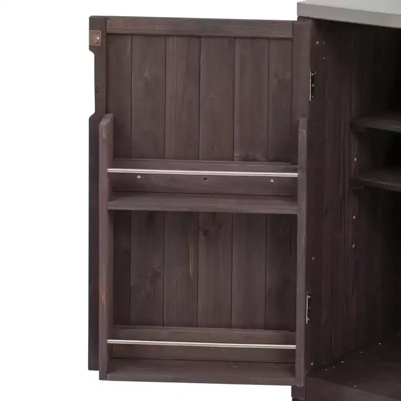 Carrello Barbecue da Esterno con Isola Cucina