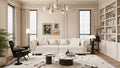 MAYEERTY 89 Velvet 3 Seat Sofa with Movable Ottoman, 3-in-1 Pull Out Sofa Bed, King Size Sofa Bed White
