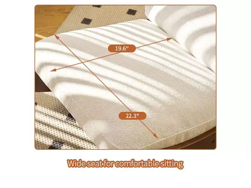 Poltrona a dondolo con accento Glider con struttura in legno e rivestimento in velluto a coste
